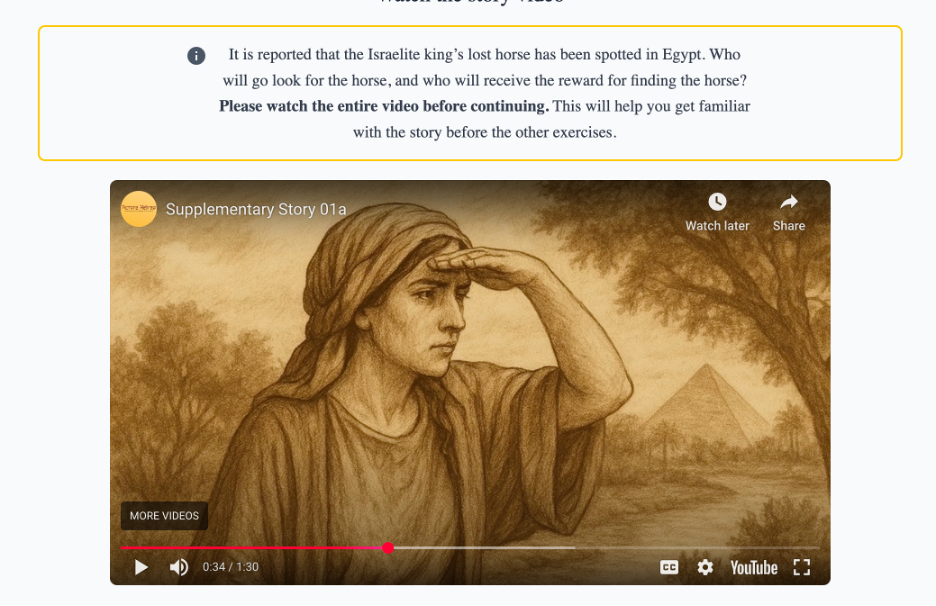 Story video interface